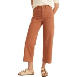 Marine Layer Bridget Slim Wide Leg Crop Pants - Women's -Everlaces Cloth Shop AMBBRO