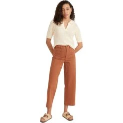 Marine Layer Bridget Slim Wide Leg Crop Pants - Women's -Everlaces Cloth Shop AMBBRO D4