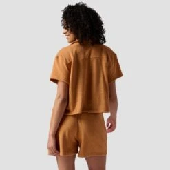 Terry Button-Down Shirt - Women's 10 Terry Button-Down Shirt - Women's -Everlaces Cloth Shop BIS D1 1