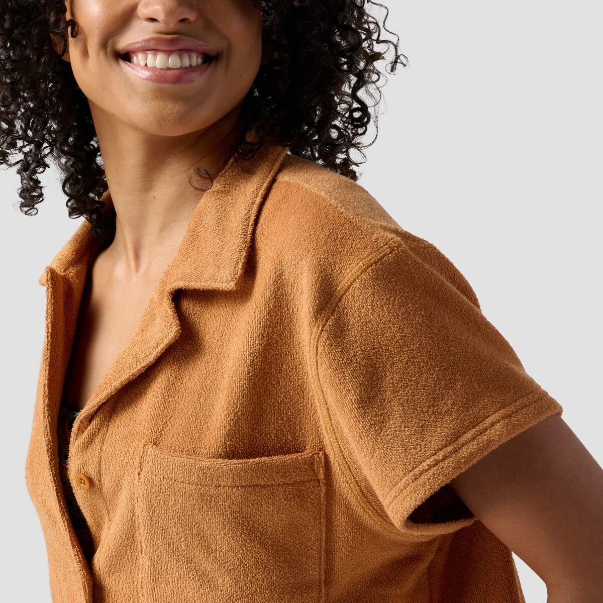 Terry Button-Down Shirt - Women's 6 Terry Button-Down Shirt - Women's - Image 6