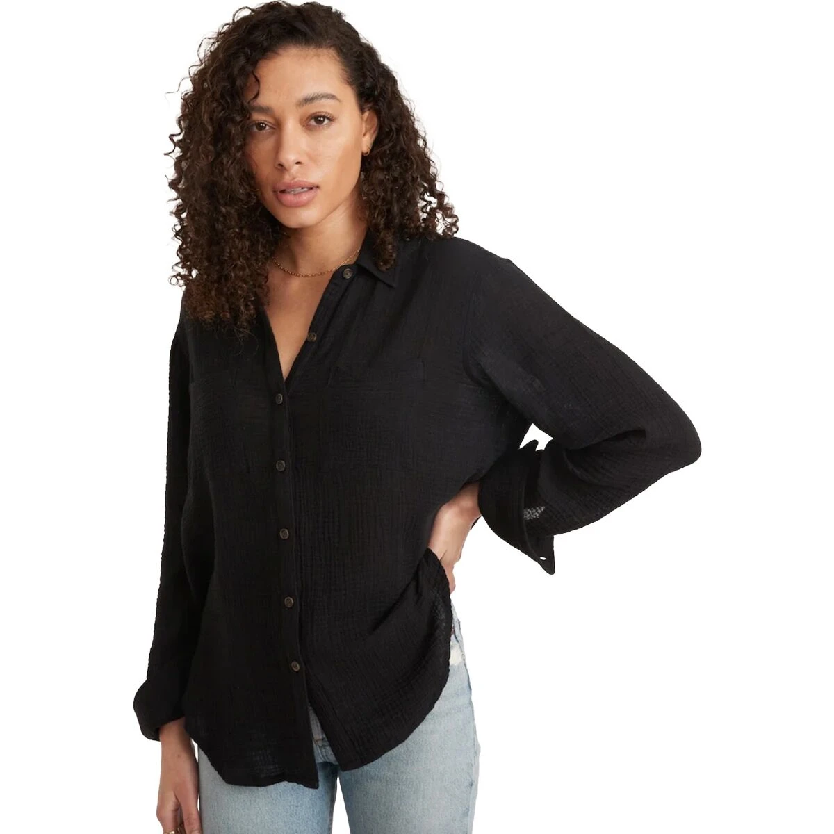 Marine Layer Reese Double Cloth Button-Up Shirt - Women's 2 Marine Layer Reese Double Cloth Button-Up Shirt - Women's - Image 2