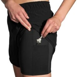 BROOKS Chaser 5in 2-in-1 Short - Women's -Everlaces Cloth Shop BLA D4 25