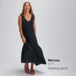 Marine Layer Corinne Maxi Dress - Women's -Everlaces Cloth Shop BLA D8 11