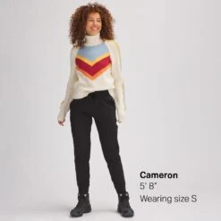 Rib Turtleneck Color Block Sweater - Women's -Everlaces Cloth Shop BRICOM D4