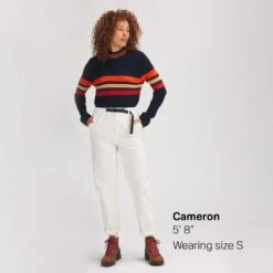 Mockneck Stripe Sweater - Women's