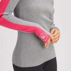 Rib Turtleneck Stripe Sweater - Women's