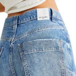 FREE PEOPLE Old West Slouchy Denim Pant - Women's -Everlaces Cloth Shop CANBLU D2 1