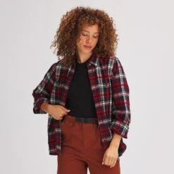 Plaid Flannel Shirt - Women's -Everlaces Cloth Shop CAY