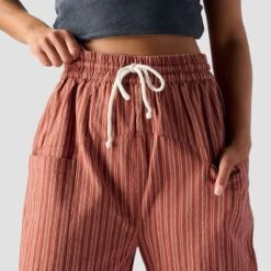 Textured Cotton Pull On Pant - Women's -Everlaces Cloth Shop COCSHESTR D2