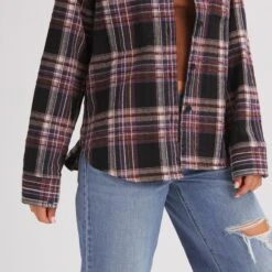 Plaid Flannel Shirt - Women's -Everlaces Cloth Shop DAWPATAUR D2