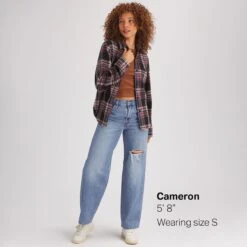 Plaid Flannel Shirt - Women's -Everlaces Cloth Shop DAWPATAUR D4