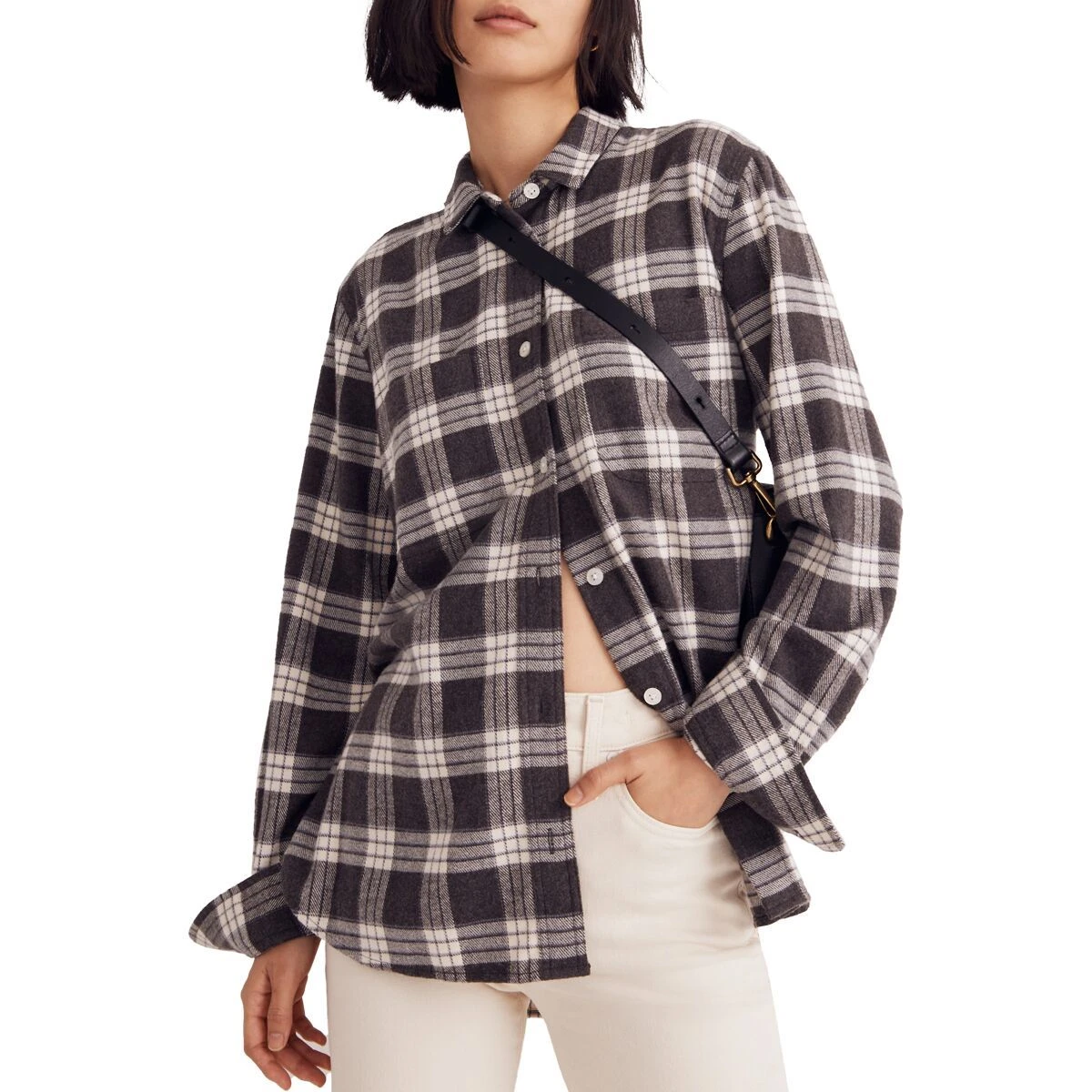 Madewell Swingy Oversized Ex-BF Flannel - Women's 2 Madewell Swingy Oversized Ex-BF Flannel - Women's - Image 2