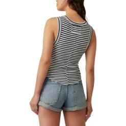 FREE PEOPLE Kate Tee Stripe Tank Top - Women's -Everlaces Cloth Shop NAVCOM D5