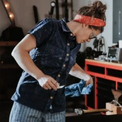 Mechanic's Workshirt - Women's -Everlaces Cloth Shop NAV D2 1