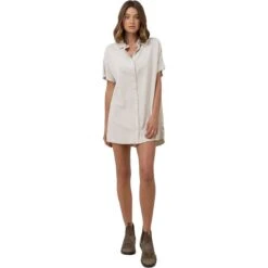 Rhythm Classic Shirt Dress - Women's 7 Rhythm Classic Shirt Dress - Women's -Everlaces Cloth Shop OAT 3