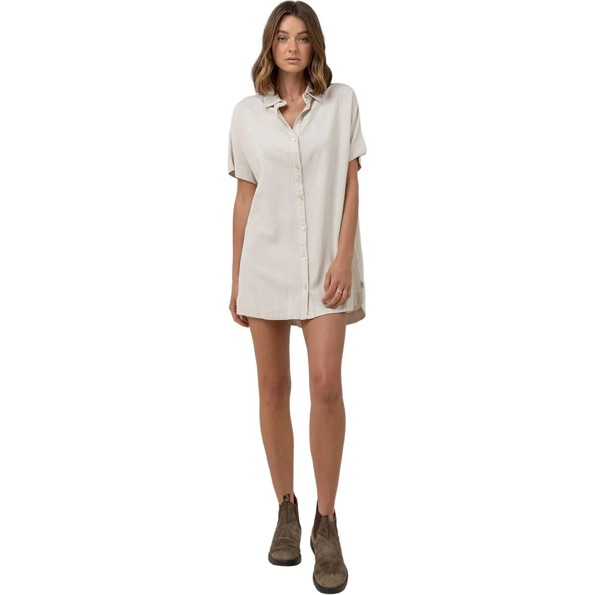 Rhythm Classic Shirt Dress - Women's 3 Rhythm Classic Shirt Dress - Women's - Image 3