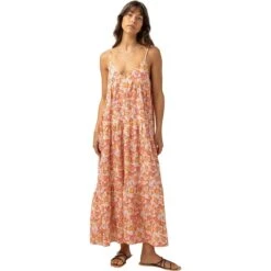 Rhythm Rosa Floral Tiered Midi Dress - Women's -Everlaces Cloth Shop PIN 4