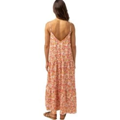 Rhythm Rosa Floral Tiered Midi Dress - Women's