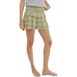 California Girl Tiered Mini Skirt - Women's -Everlaces Cloth Shop SAG D5