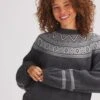 Geo Fair Isle Crewneck Sweater - Women's