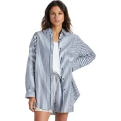 Brixton Sidney Oversized Long-Sleeve Shirt - Women's -Everlaces Cloth Shop WASNAV