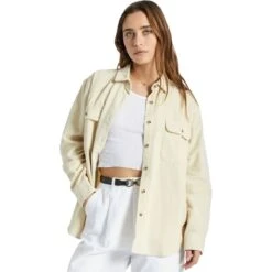 Brixton Bowery BF Corduroy Shirt - Women's -Everlaces Cloth Shop WHI 8