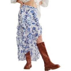 FREE PEOPLE Flounce Around Maxi Skirt - Women's -Everlaces Cloth Shop WHICOM