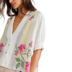 FREE PEOPLE Big Blooms Shirt - Women's -Everlaces Cloth Shop WHICOM D2