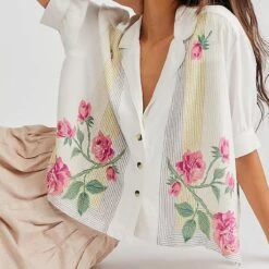 FREE PEOPLE Big Blooms Shirt - Women's