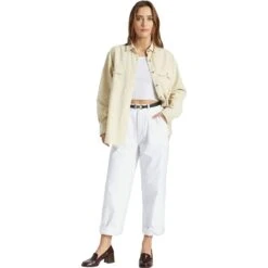 Brixton Bowery BF Corduroy Shirt - Women's -Everlaces Cloth Shop WHI D3 2